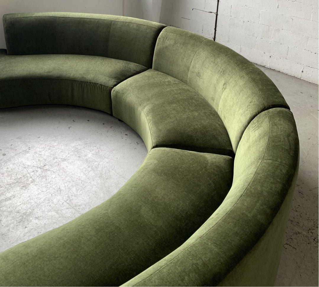 Bespoke Velvet Modular in Deep Botanical Green