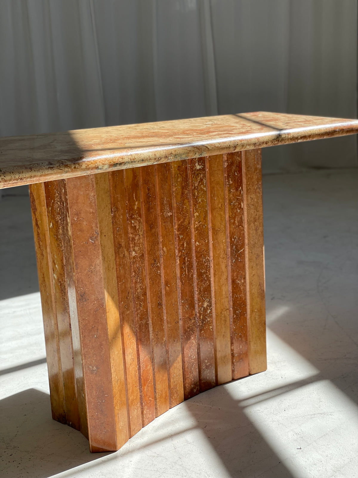 Orange Marble Hall Table