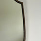 1950s Italian Brass Mirror - Beaded Shield