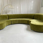 - Bespoke Olive Velvet Curved Modular Sofa