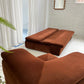 Vintage Fler Choc Velvet Modular Sofa / Bed