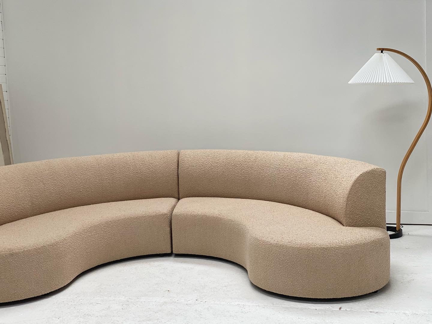 Curved Boucle Modular Sofa