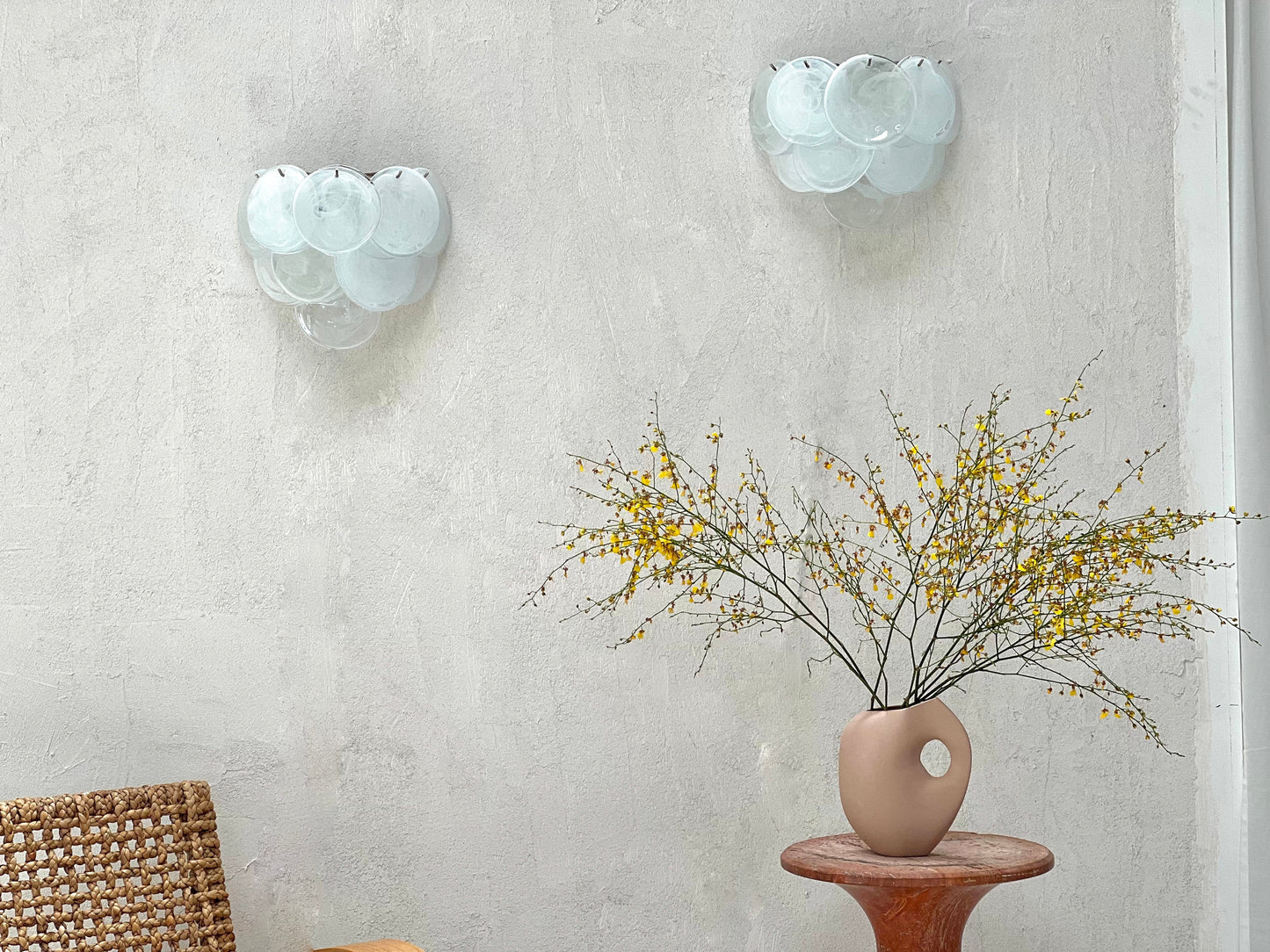 Murano Sconce - VISTOSTI WHITE - Two Available