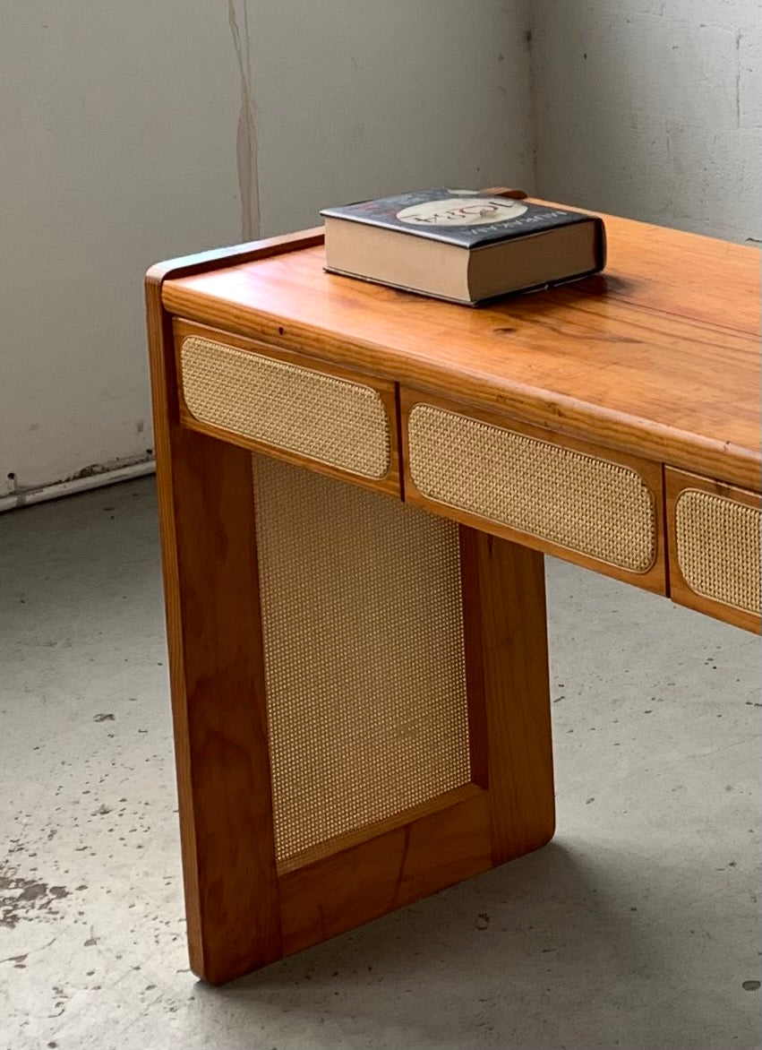 Rattan Console Table With Storage