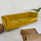 - Vintage Custom Velvet Sofa in Sunshine - Fully Refurbished