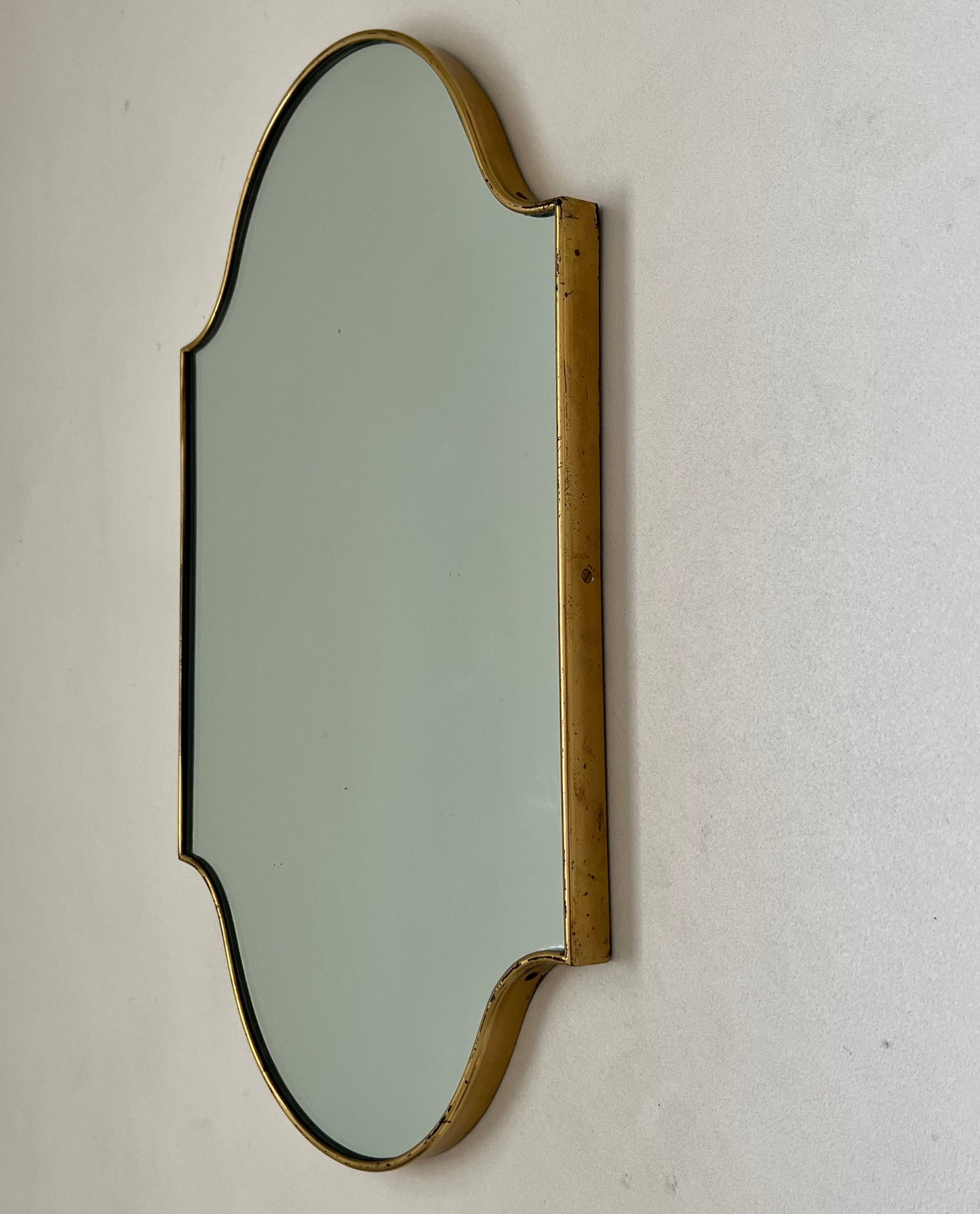 - 1950s Italian Brass Mirror