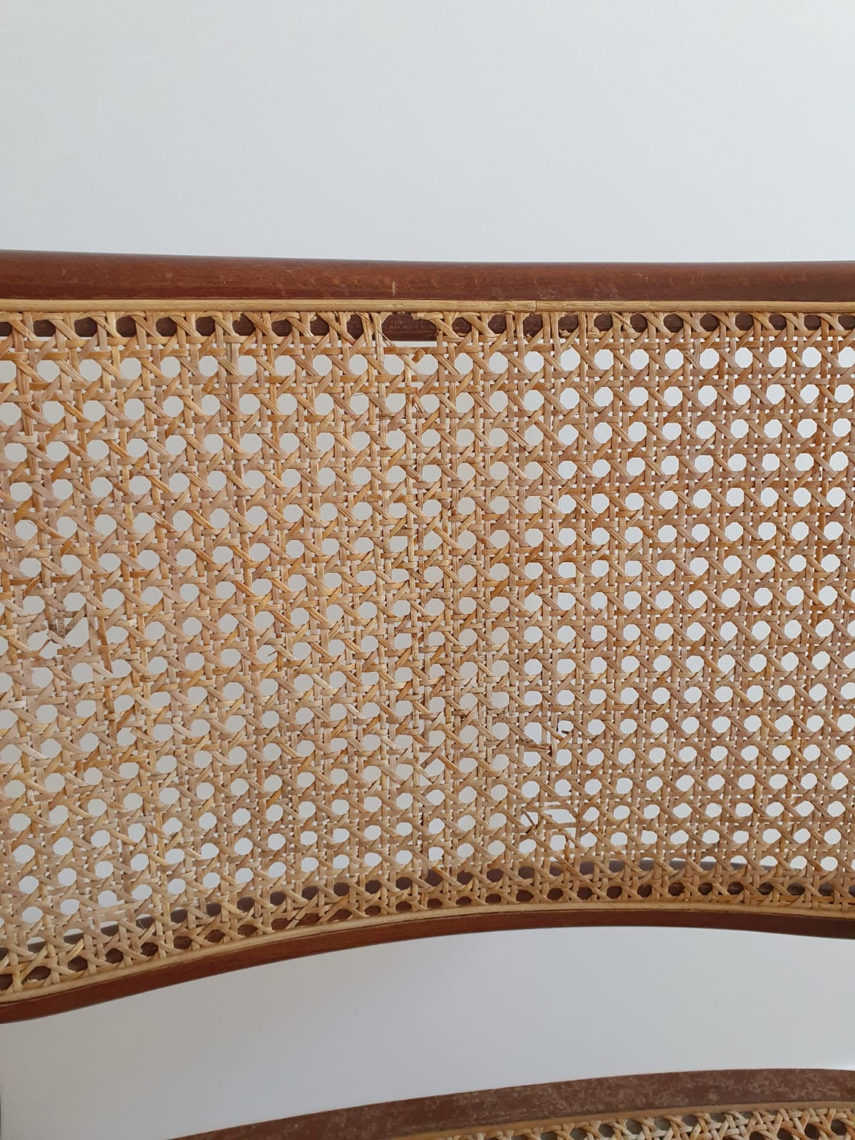 Set of Vintage Cane Cantilever Dining Chairs