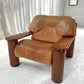 - Pacific Green Tan Leather Armchair