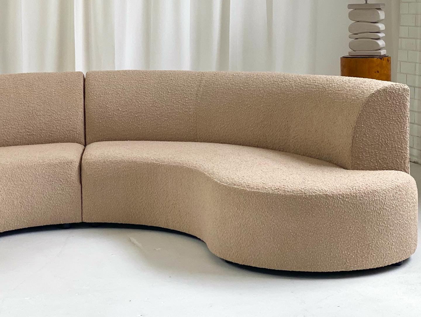 Curved Boucle Modular Sofa
