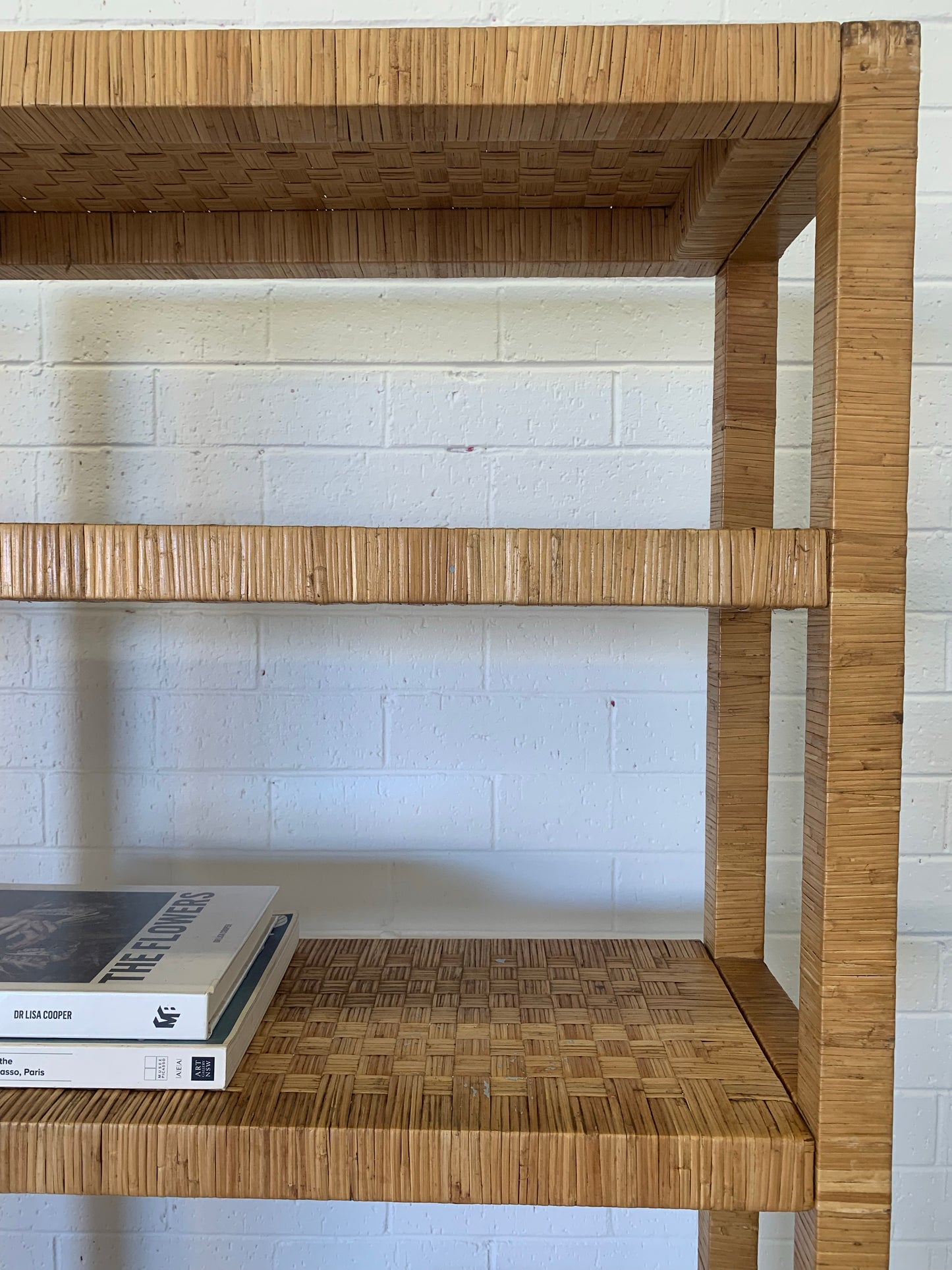 Vintage Rattan Bookshelf