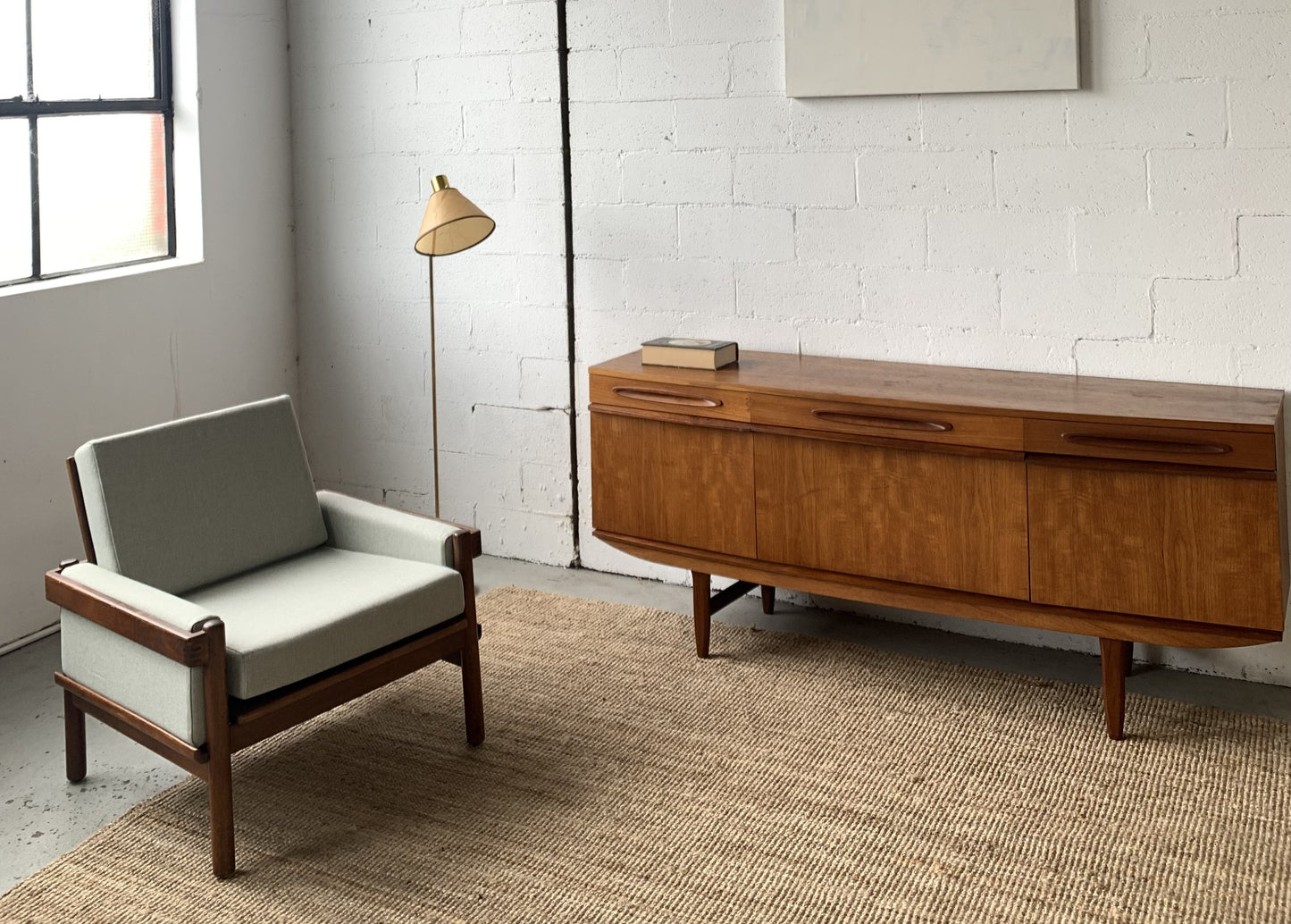 Bow Front Mid Century Sideboard