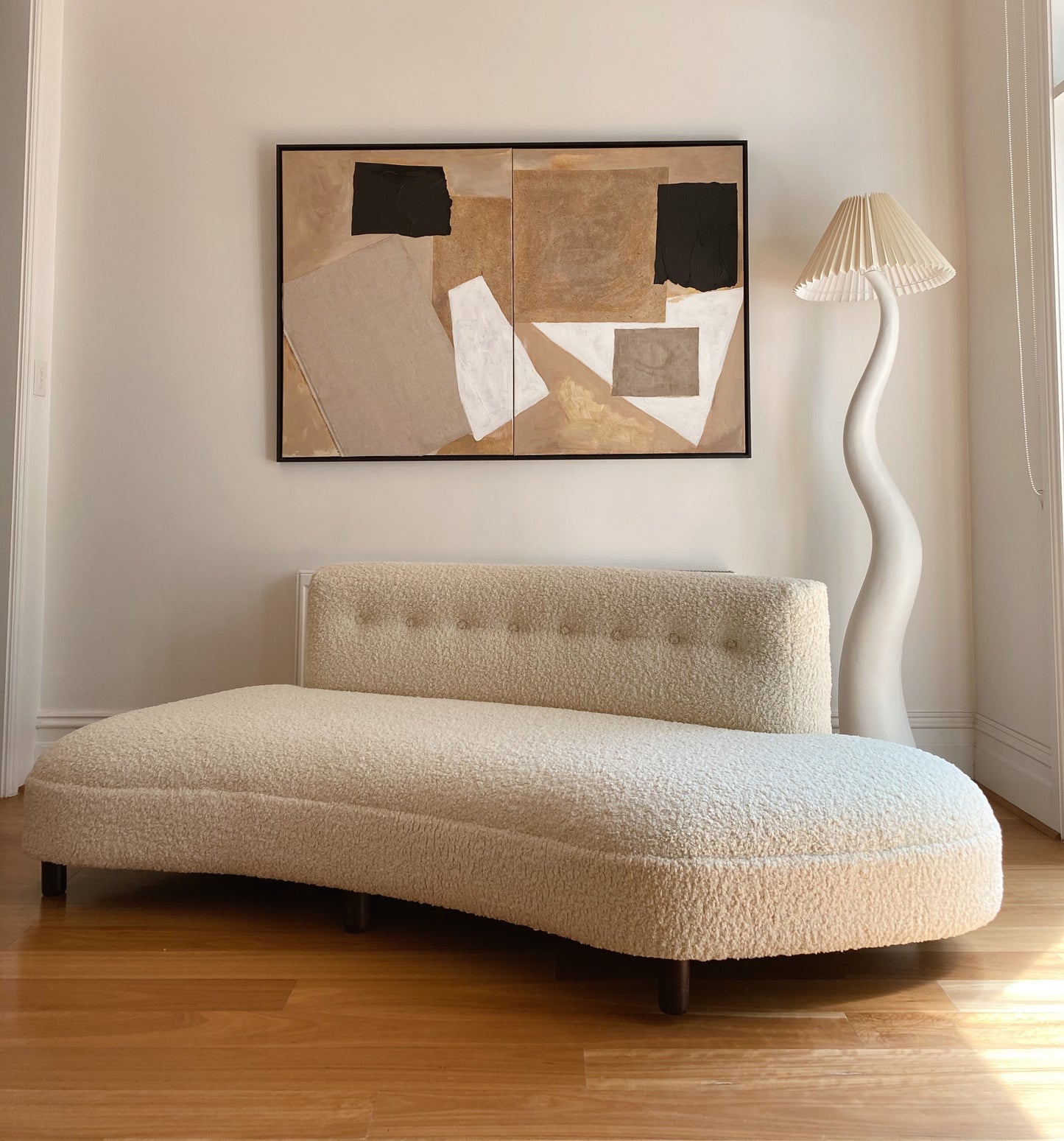 Custom Made Vintage Curved Sofa