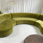 - Bespoke Olive Velvet Curved Modular Sofa