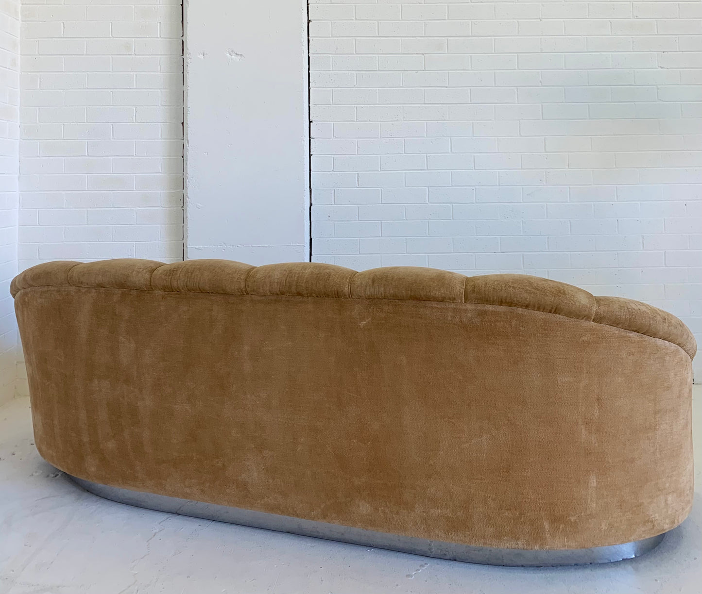 Vintage Custom Channel Tufted Sofa