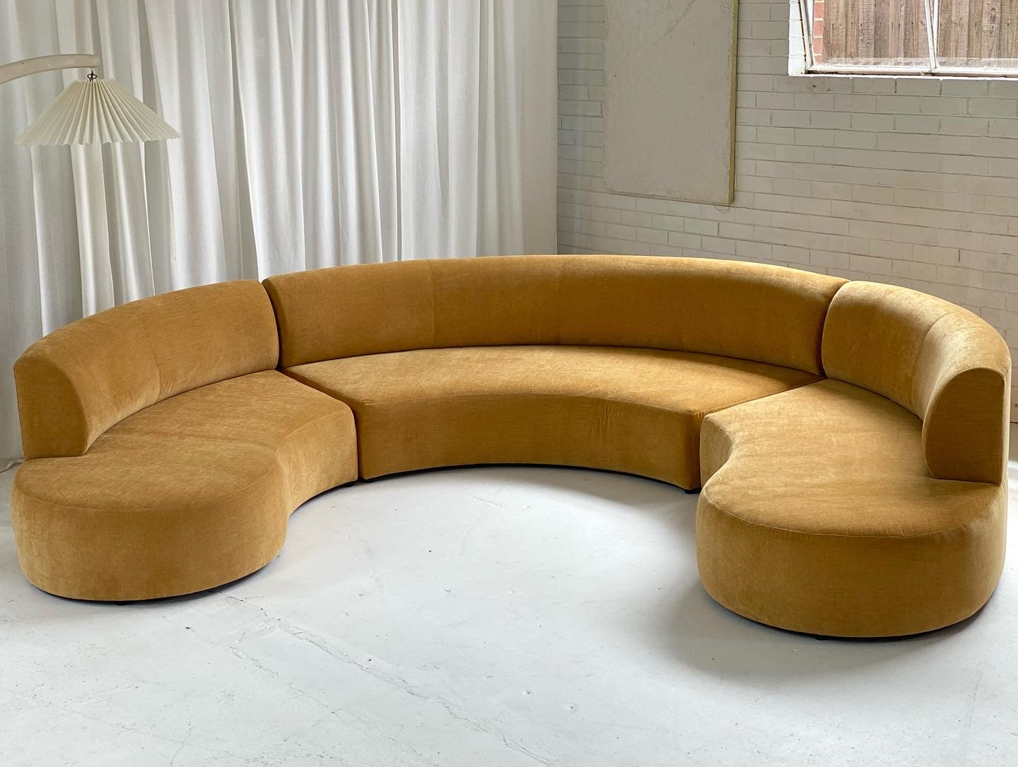 Bespoke Mustard Curvy Modular Sofa