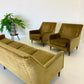 Beautiful Mid Century Gold Velvet Sofa