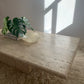 Large Vintage Unfilled Travertine Coffee Table