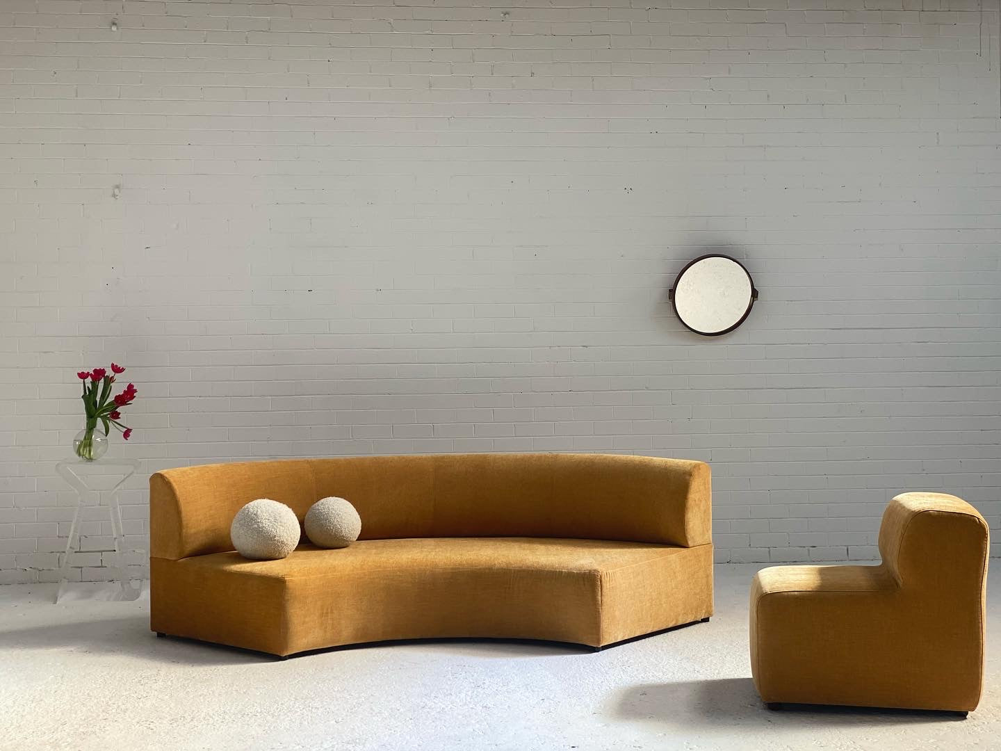 Bespoke Mustard Curvy Modular Sofa