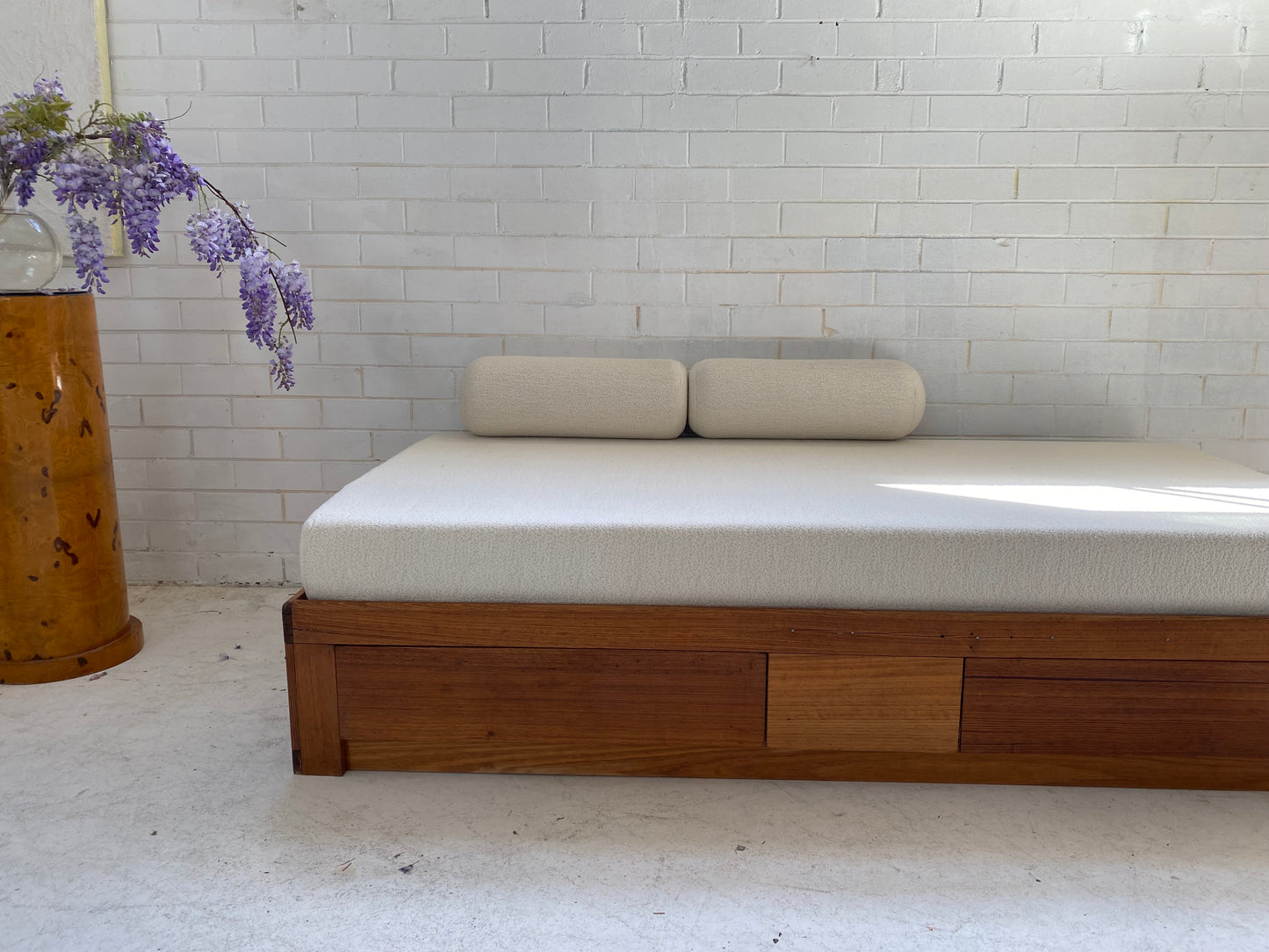 Vintage Handmade Wooden Daybed Sofa