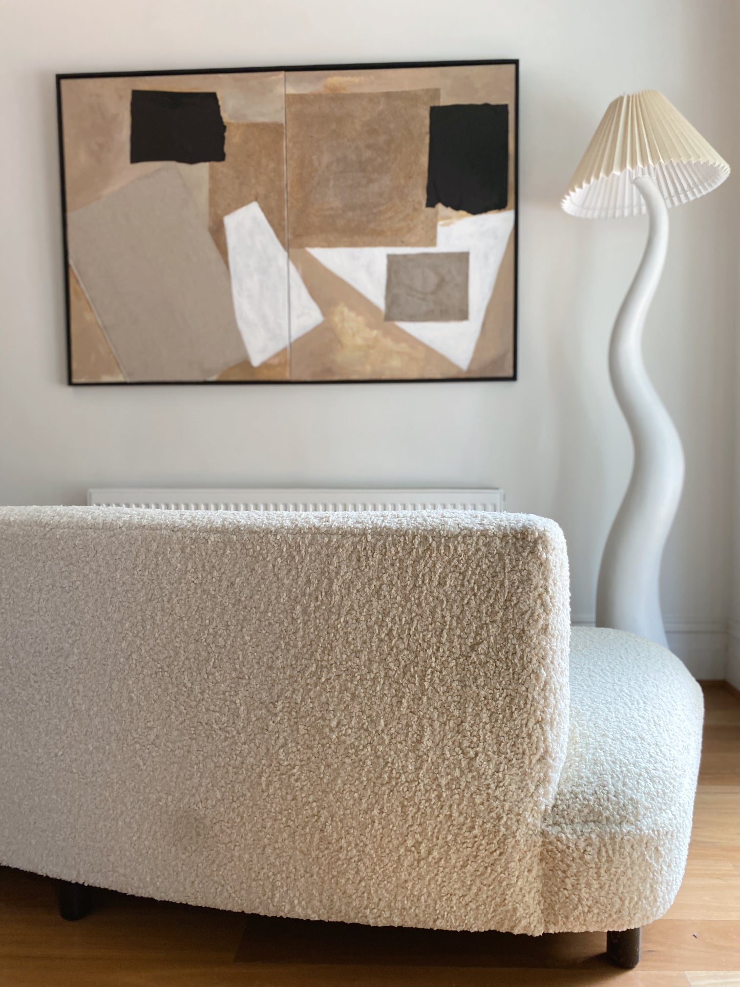 Custom Made Vintage Curved Sofa