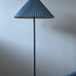 - Vintage Iron Floor Lamp with Pleated Shade