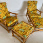 Bamboo Reclining Armchair and Foot Stool - Two Available