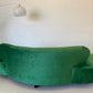 Stunning Green Curved Velvet Sofa