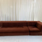 Vintage Fler Choc Velvet Modular Sofa / Bed
