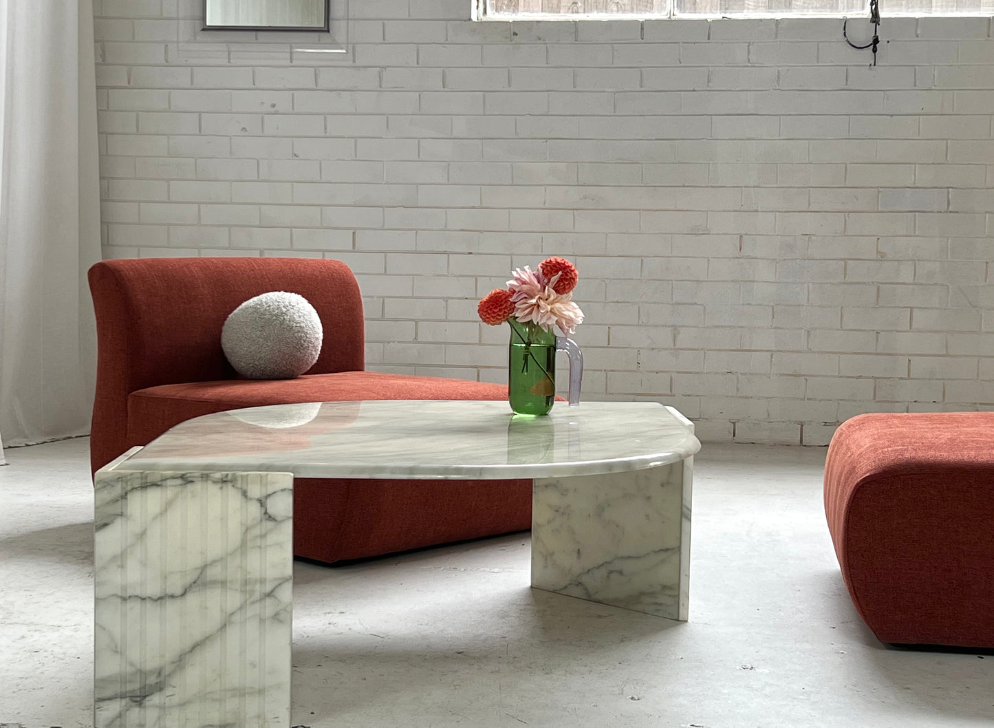 Vintage Marble Tear Drop Coffee Table