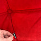 Vintage Ligne Roset Togo Fireside & Ottoman Set - Red Suede