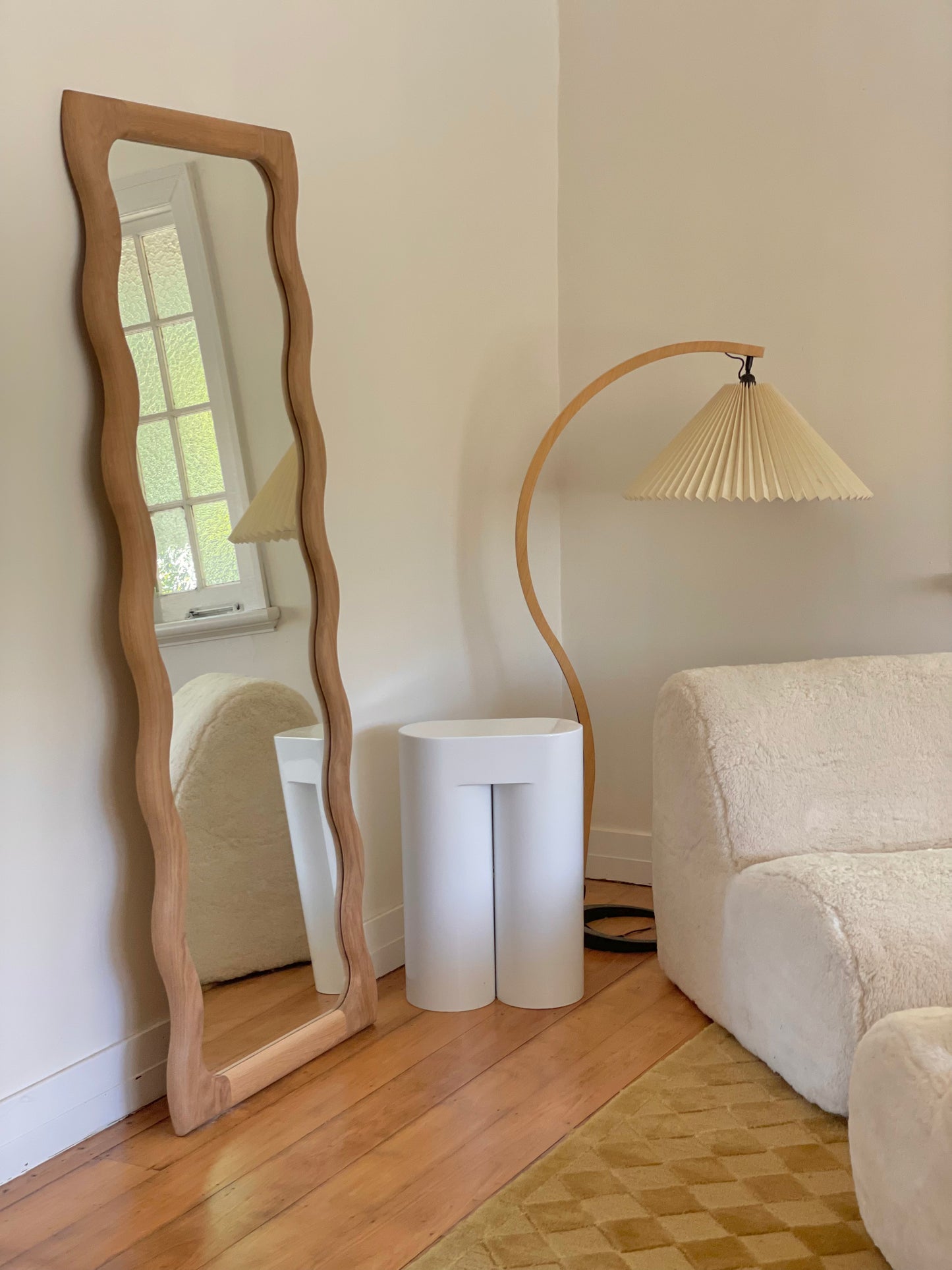 Knot Studio Wavy Floor Mirror OAK