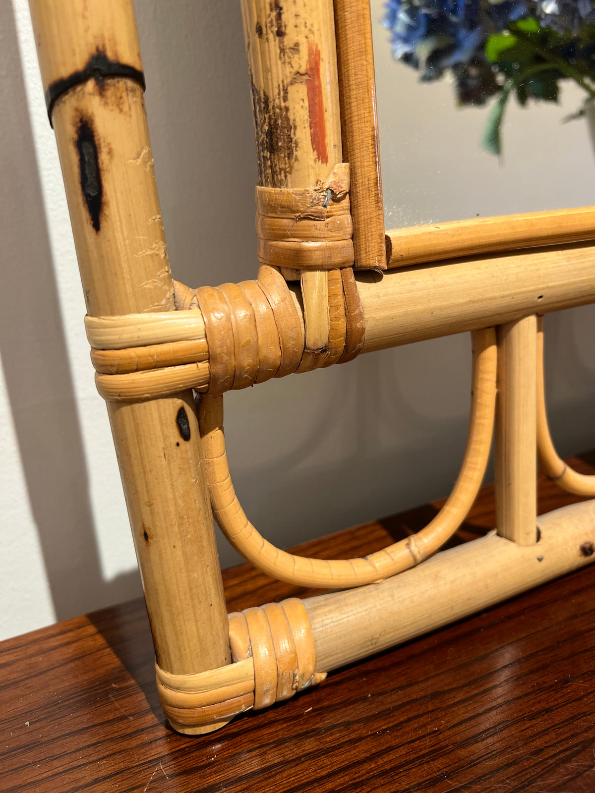 Vintage Cane Mirror