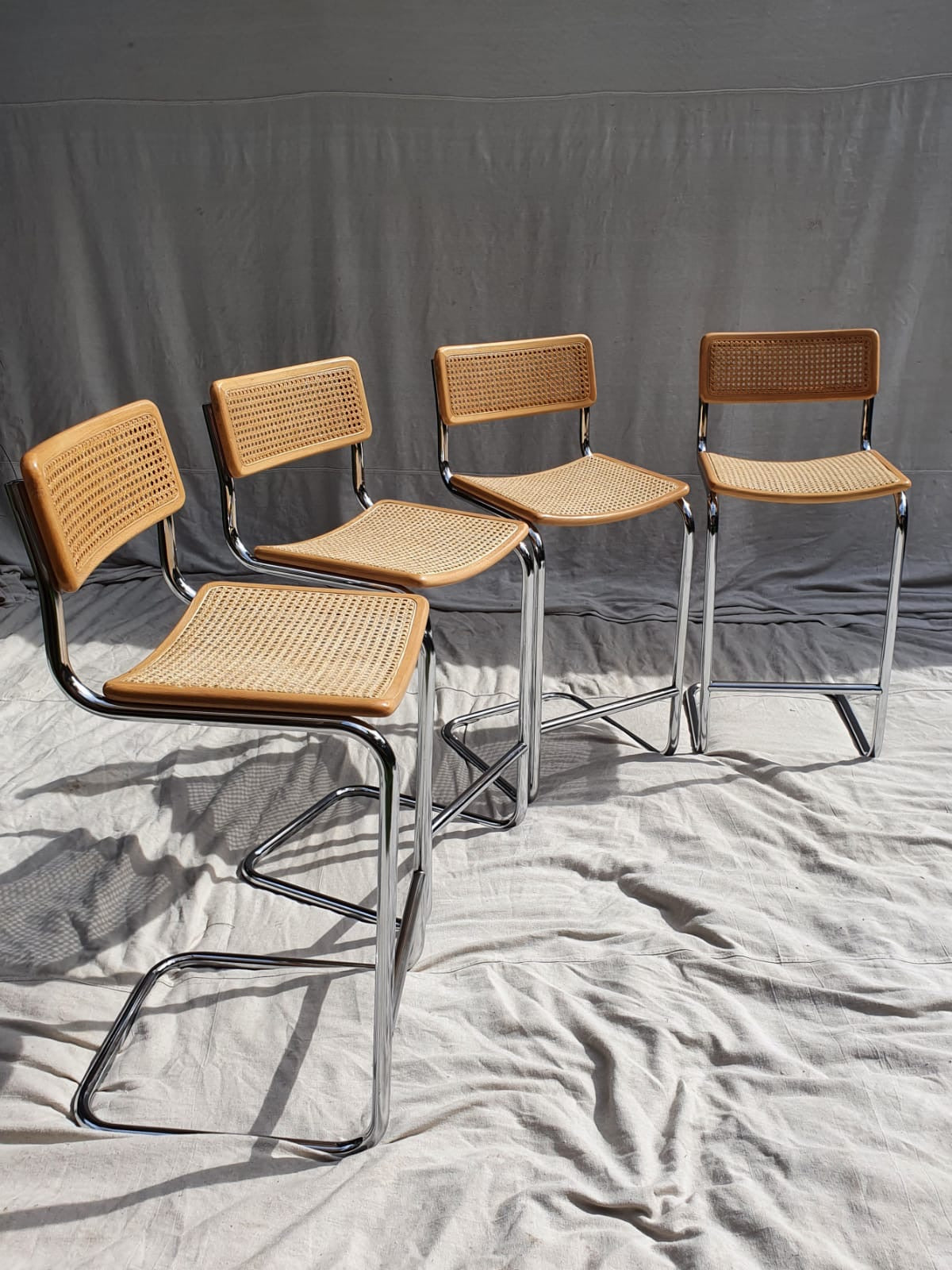 Set of Four Cesca Style Bar Stools