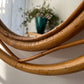 Vintage Italian Bamboo Mirror by Bonacina
