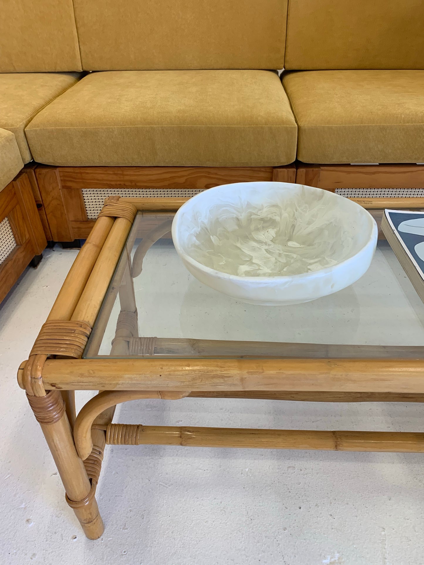 Vintage Cane Coffee Table