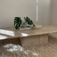 Large Vintage Unfilled Travertine Coffee Table