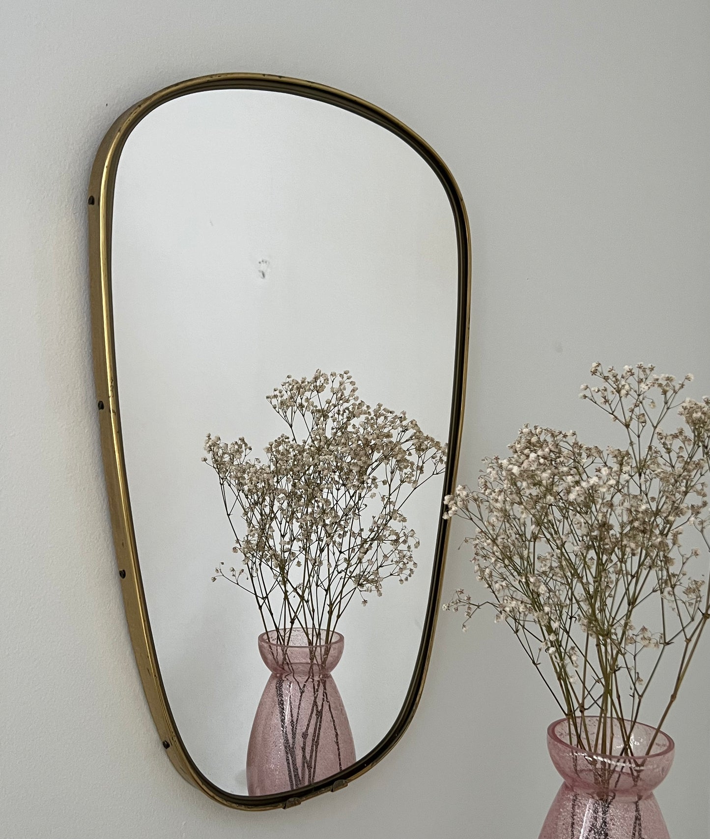 1950s Italian Brass Mirror