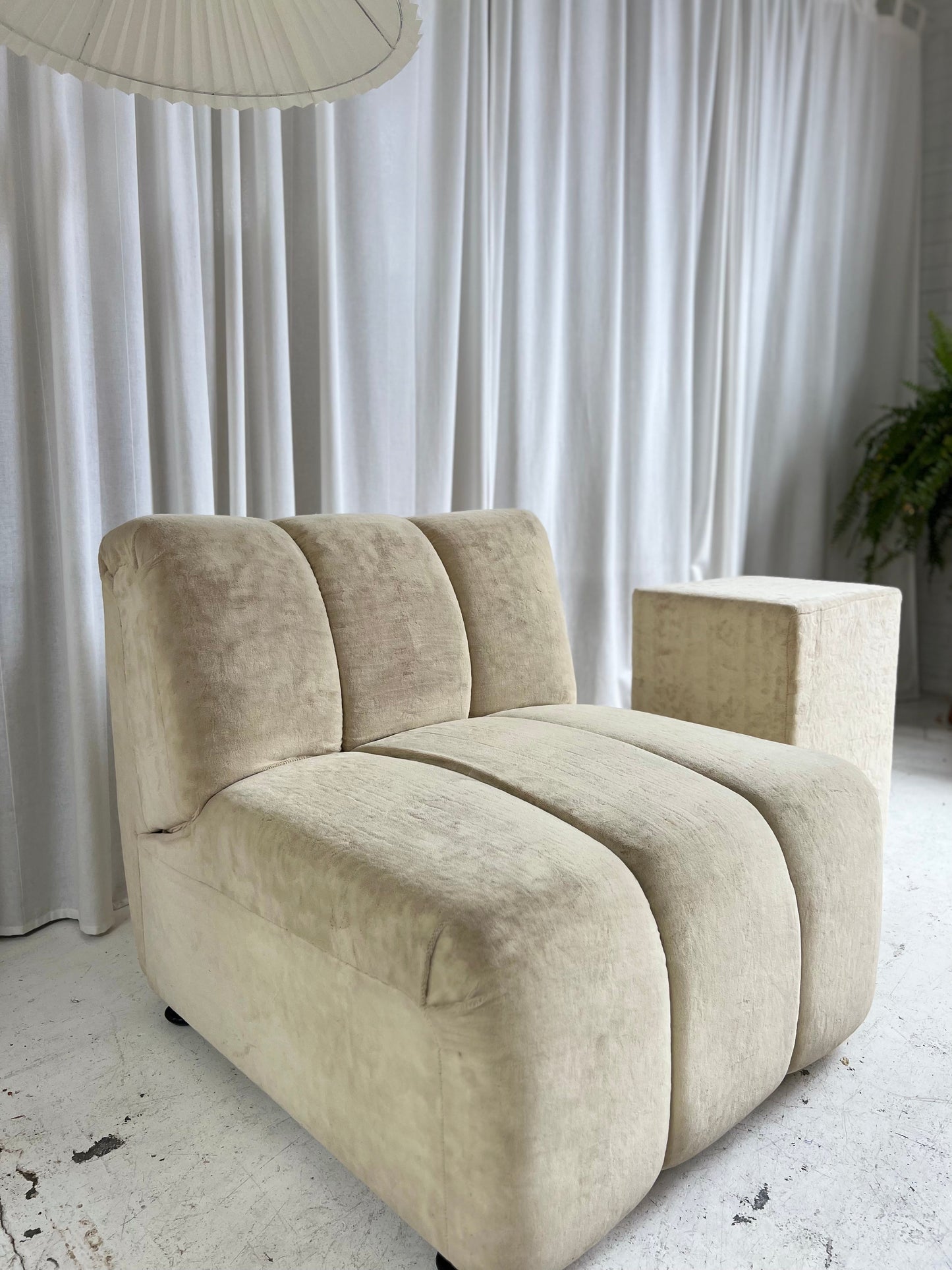 - Soft Cream Curved Modular Sofa Set