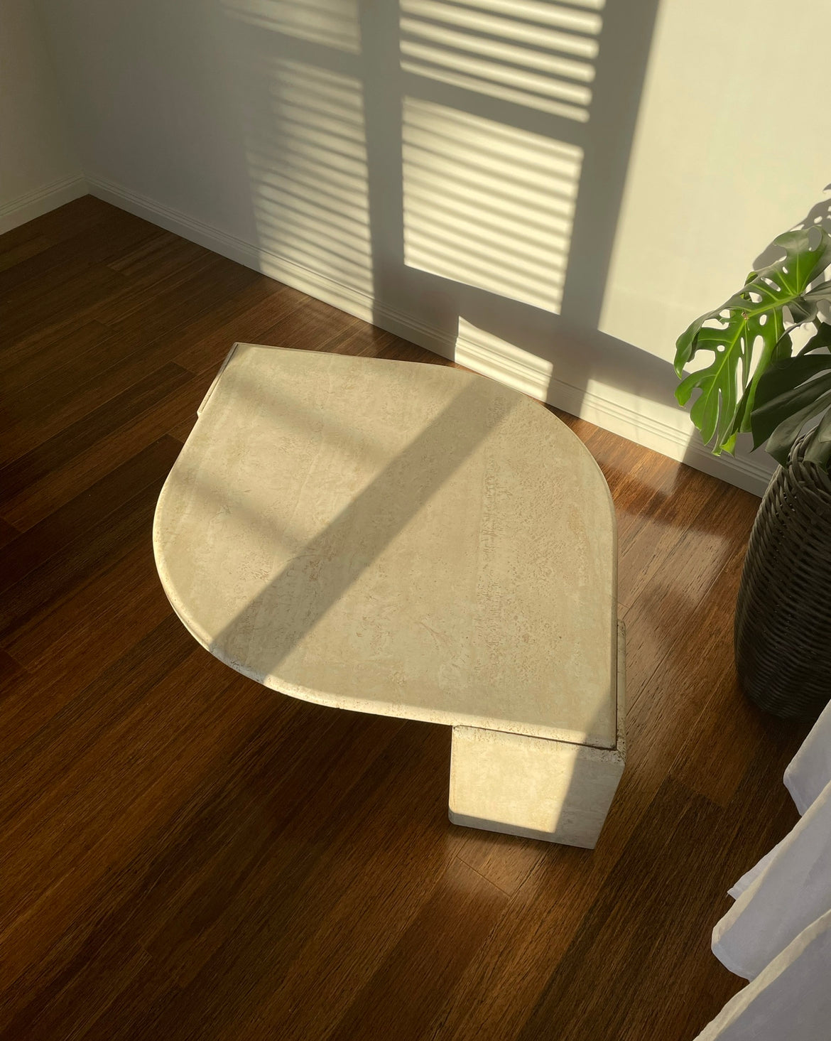 Teardrop Traverting Coffee Table