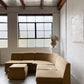 Curved Modular Sofa with Ottoman