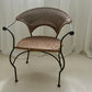 - Curvy Iron and Cane Armchair