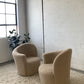 Vladimir Kagan-Style Swivel Chair in Wool Boucle - Two Available