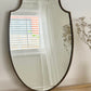 1950s Italian Brass Mirror - Beaded Shield