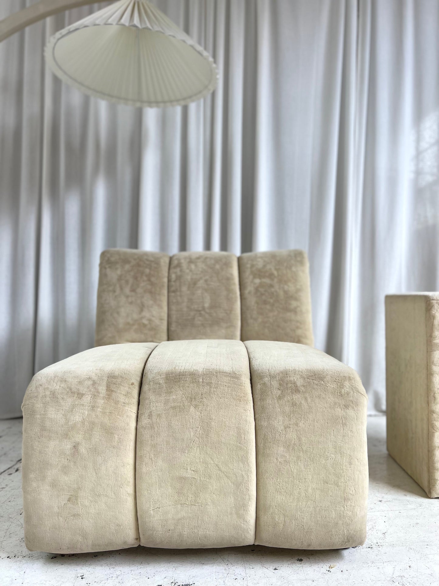 - Soft Cream Curved Modular Sofa Set