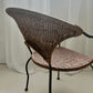- Curvy Iron and Cane Armchair