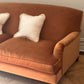 - Custom British Howard & Sons-Style Sofa in Ginger Velvet
