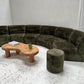 - Bespoke Green Chenille Modular Sofa Set