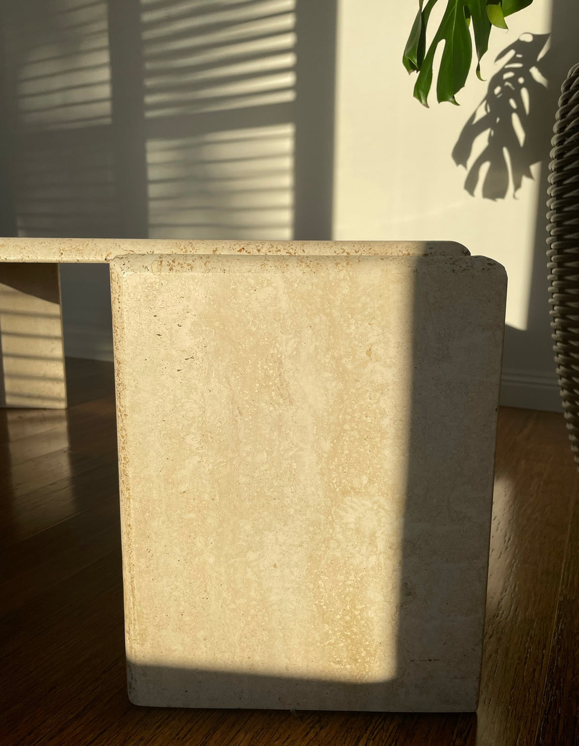 Teardrop Traverting Coffee Table