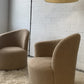 Vladimir Kagan-Style Swivel Chair in Wool Boucle - Two Available