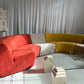 Vintage Glass & Travertine Coffee Table